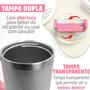 Imagem de Copo Garrafa Térmica Glitter Com Alça Parede Dupla Aço Inox 1200ml