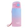 Imagem de Copo Garrafa Térmica Infantil Parede Dupla com Canudo 400 ml Rosa Degradê Azul Buba