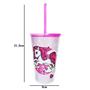 Imagem de Copo Infantil 500ml Decorado Estampa Unicornio Tampa Canudo