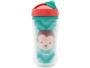 Imagem de Copo Infantil Antivazamento com Canudo e Tampa - 320ml Buba Animal Fun Macaco