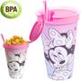 Imagem de Copo Infantil C/ Canudo Minnie Rosa 540ml Plasutil