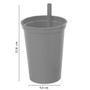 Imagem de Copo infantil com canudo fixo 300ml Plasutil 2 rosa unidades ref. 2581