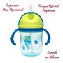 Imagem de Copo Infantil com Canudo Tampa Higiênica e Alça Removível 240 ml Oceano Buba 