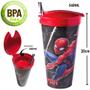 Imagem de Copo Infantil Homem Aranha 540ml C/ Compartimento P/ Lanche