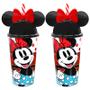 Imagem de Copo Infantil Meninas com Canudo Orelhas da Minnie - Kit com 2