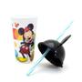 Imagem de Copo Infantil Mickey Com Orelha e Canudo 500ml Plasútil