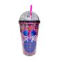 Imagem de Copo Infantil Space Moon Acrílico Glitter Canudo Tampa 450ml