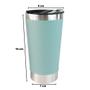 Imagem de Copo isotermico de aço inox com tampa e abridor 500ml