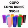 Imagem de Copo Long Drink 350ml Liso / Translucido ou Neon Acrílico - 10 Unidades