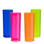 Imagem de Copo Long Drink Em Acrílico Transparente Verde Neon Balada 280ml - 25341