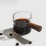 Imagem de Copo Medidor de Café Expresso (75ml e 100ml) com Alça de Madeira