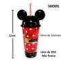 Imagem de Copo Minnie com canudo 500ml - Plasútil