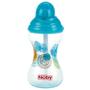 Imagem de Copo Nuby com canudo de silicone decorado 300ml aqua