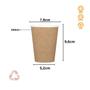 Imagem de Copo Papel Biodegradavel 240Ml Kraft Com Tampa Reta 100Un