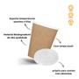 Imagem de Copo Papel Biodegradavel 240Ml Kraft Com Tampa Reta 100Un