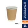 Copo Papel Kraft 350ml C/100 Un (Talge) Ideal p/ Bebidas Quentes, Cafeterias e Eventos Sustentáveis - TOTAL PLAST Imagem de Copo Papel Kraft 350ml C/100 Un (Talge) Ideal p/ Bebidas Quentes, Cafeterias e Eventos Sustentáveis