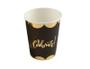 Imagem de Copo Papel Tema 200ml Celebrate Preto e Dourado - 10 unid