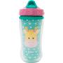 Imagem de Copo Parede Dupla Com Canudo Buba Animal Fun 320ml Girafa