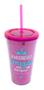 Imagem de Copo Pink Com Canudo Melhores Amigas 450ml - Projeto Kiwi