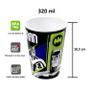 Imagem de Copo Plasútil de 320ml do Batman para Festa de Crianças kit com 15