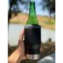 Imagem de Copo Porta Lata Cerveja 6x1 Garrafa Longneck Térmico de Inox Com Abridor 420ml 5816