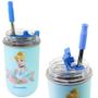 Imagem de Copo Princesa Cinderela Térmico Quente Gelado 300ml Com Tampa E Canudo Oficial Disney