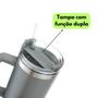 Imagem de Copo Quencher Cup Térmico Canudo Blogueira Caneca Tampa Inox