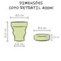 Imagem de Copo Retrátil e dobrável 400ml -  Copo reutilizável e resistente