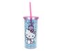 Imagem de Copo Sanrio Hello Kitty Stacked Donuts Carnival 600 ml com canudo