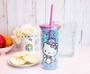 Imagem de Copo Sanrio Hello Kitty Stacked Donuts Carnival 600 ml com canudo
