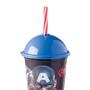 Imagem de Copo Shake Capitão América Plásutil 500 ml