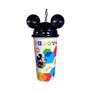 Imagem de Copo Shake Com Canudo E Orelhas Do Mickey Mouse 500Ml