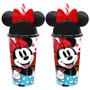 Imagem de Copo Shake Infantil com Canudo e Orelhas da Minnie 500ML Kit com 2