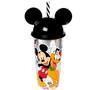 Copo Shake Infantil com Canudo e Orelhas do Mickey 500ML - Kit com 2 - Plasútil Imagem de Copo Shake Infantil com Canudo e Orelhas do Mickey 500ML - Kit com 2