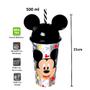 Copo Shake Infantil com Canudo e Orelhas do Mickey 500ML - Kit com 2 - Plasútil Imagem de Copo Shake Infantil com Canudo e Orelhas do Mickey 500ML - Kit com 2