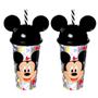 Copo Shake Infantil com Canudo e Orelhas do Mickey 500ML - Kit com 2 - Plasútil Imagem de Copo Shake Infantil com Canudo e Orelhas do Mickey 500ML - Kit com 2