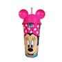 Imagem de Copo Shake Infantil Com Canudo E Orelhas Minnie Mouse 500Ml