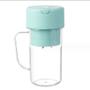 Imagem de Copo Shaker Misturador Mixer Caneca Liquidificador Mini Juicer 420ml com 6 laminas com tampa e canudo Recarregavel Porta