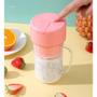 Imagem de Copo Shaker Misturador Mixer Caneca Liquidificador Mini Juicer 420ml com 6 laminas com tampa e canudo Recarregavel Porta