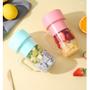 Imagem de Copo Shaker Misturador Mixer Caneca Liquidificador Mini Juicer 420ml com 6 laminas com tampa e canudo Recarregavel Porta