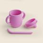 Imagem de Copo Silicone com Canudo Rosa - ABABY