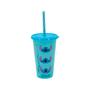 Imagem de Copo Stitch Infantil Com Canudo 500ml Mundo Geek Plasútil