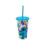 Imagem de Copo Stitch Infantil Com Canudo 500ml Mundo Geek Plasútil