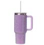 Imagem de Copo Térmico 1200ml Com Strass Brilhante Com Alça Tampa E Canudo