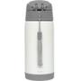 Imagem de Copo Térmico 400ML Com Parede Dupla em Aço Inoxidável e Canudo Gumy Branco - Hora do Lanche - Garrafinha Térmica - Buba