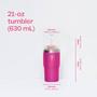 Imagem de Copo Termico Big T Com Canudo Pink 630ML