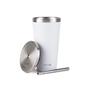 Imagem de Copo Térmico Branco Com Canudo 570ml Kouda