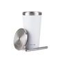 Imagem de Copo Térmico Branco Com Canudo 570Ml Kouda
