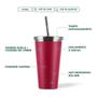 Imagem de Copo Térmico com Canudo Kouda 570ml - Beni