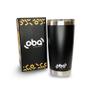 Imagem de Copo Térmico com Tampa 591ml  aço inoxidável Oba Térmic Preto